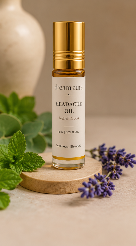 Relief Drops – Headache Roll-On | Stress & Migraine Relief | Fast-Acting Aromatherapy Oil (8ml