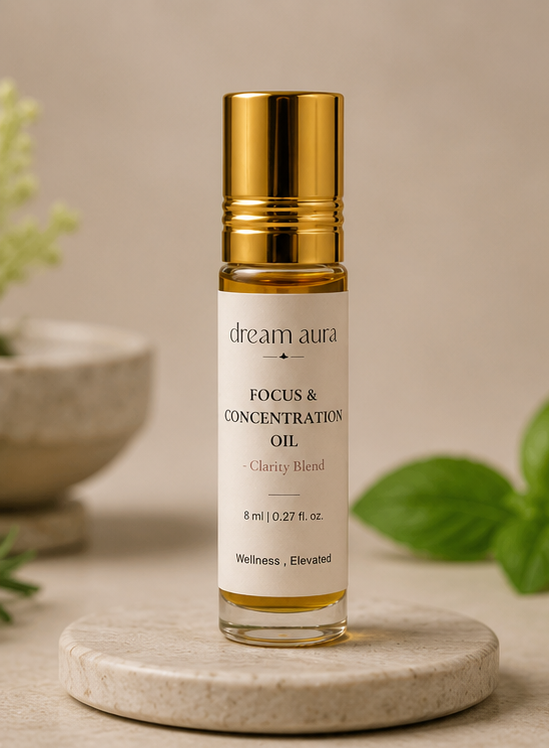 Clarity Blend – Focus & Concentration Roll-On | Mental Clarity & Study Support Aromatherapy Oil (8ml)