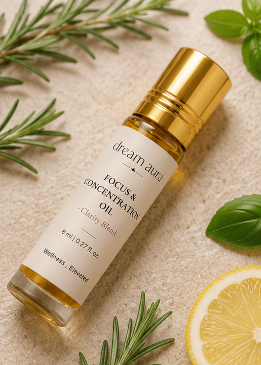 Clarity Blend – Focus & Concentration Roll-On | Mental Clarity & Study Support Aromatherapy Oil (8ml)