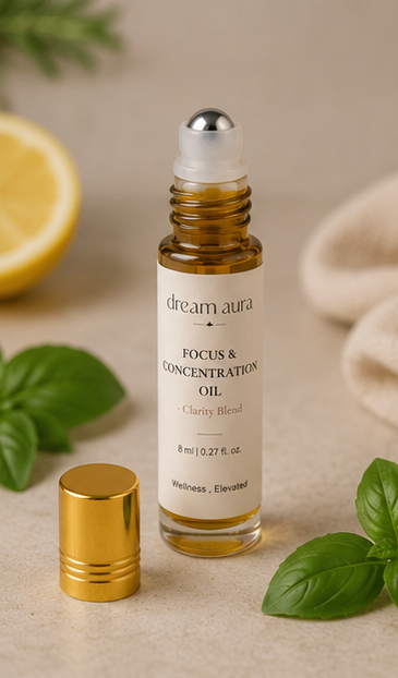 Clarity Blend – Focus & Concentration Roll-On | Mental Clarity & Study Support Aromatherapy Oil (8ml)