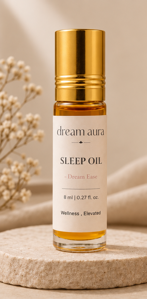 Sleep Oil Roll-On (8ml) | Deep Sleep & Stress Relief Aromatherapy | Dreamy by Dream Aura